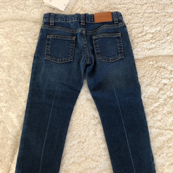 Girl’s Gucci embroidered floral denim jean. Size 4. New! - Picture 2 of 8